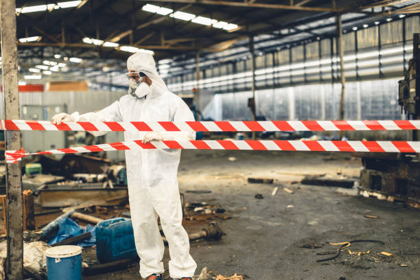 Professional Biohazard Cleanup technician working in College Grove, TN